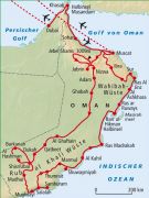 Route durch Oman
