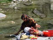Warme Quellen von "Thowarah" - osmanische Frau beim Waschen