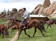 Mongolischer Pferdehirt