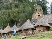 Unterkunft von Mönchsschülern bei Gondar
