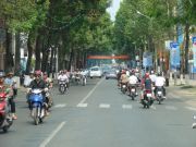 Straßenbild in Chau Doc(Laos)