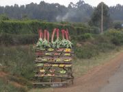 Gemüse- und Obstverkauf an der Straße