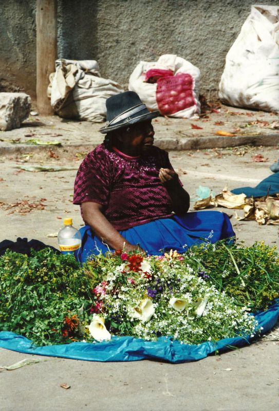 Indianerin auf dem Indiomarkt von Puno