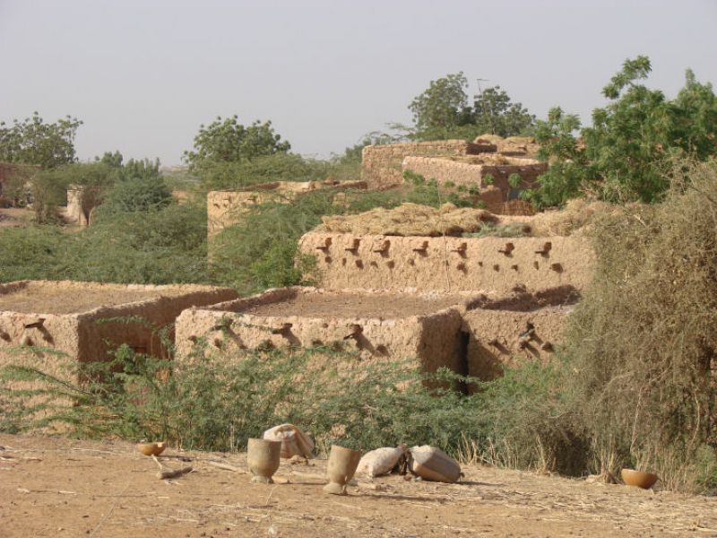 Dorf am Fluss Niger