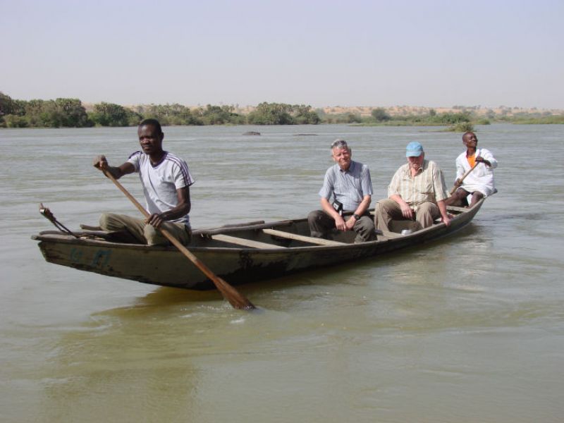 Auf dem Weg zu den Nilpferden im Niger