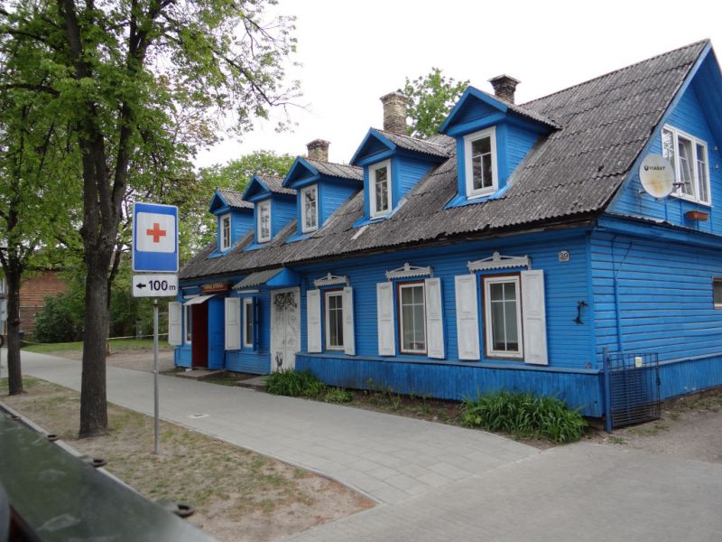 Vilnius - altes blaues Haus