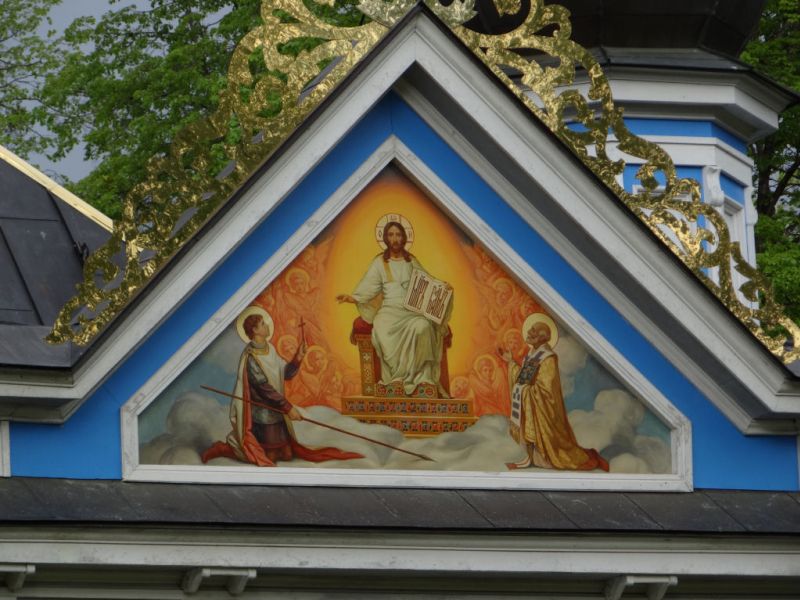 Ikonenbild an der Kirche"Der Mutter Gottes"