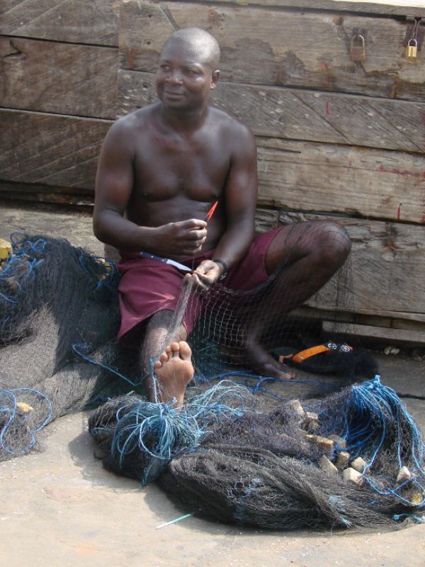 Ausbesserung von Fischernetzen